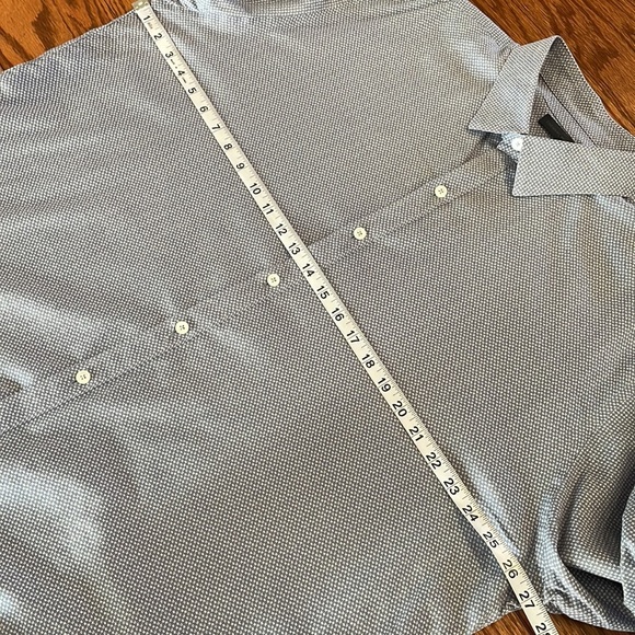 ZACHARY PRELL men’s casual dress button down shirt blue fine print SOFT COTTON - Picture 11 of 13